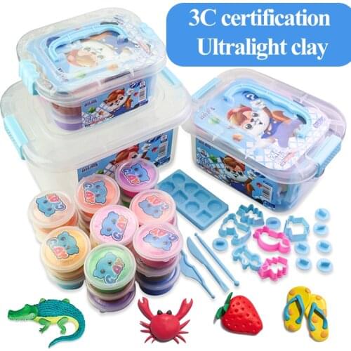 LANXUAN Ultra-light Clay Soft 12/24/36 Colors Ultra Light Clay Kids Handmade DIY Material Super Light Clay Plasticine Mud Tools