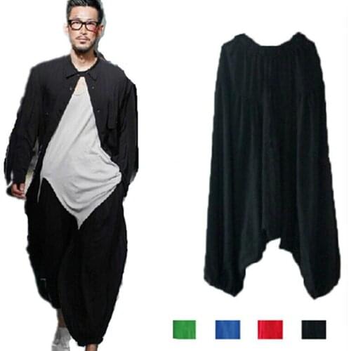 2020 Spring mens cross pants,plus size M-5XL casual pants, dancing trousers,Harem wide leg Pants,bloomers casual trousers