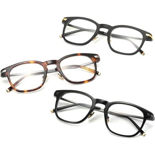 Japanese Handmade Titanium Acetate Frame Retro Sunglasses Custom Optical Lens RIGEL