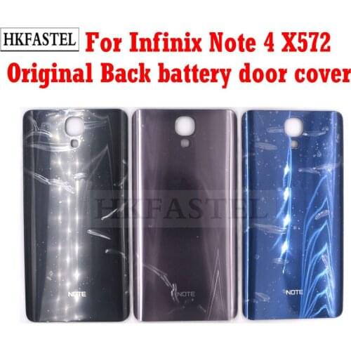 HKFASTEL Original X572 Back cover For Infinix Note 4 X572 mobile phone Back Housing Back Battery Door Cover case parts