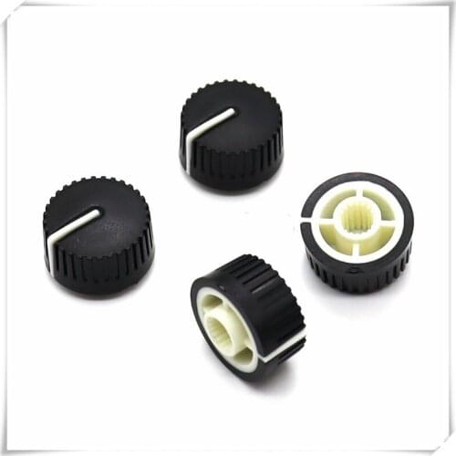10 Pieces Plastic Flower Shaft Knob Diameter 19mm Height 12mm Potentiometer Encoder Knob Gear Shaped Inner Hole 6mm