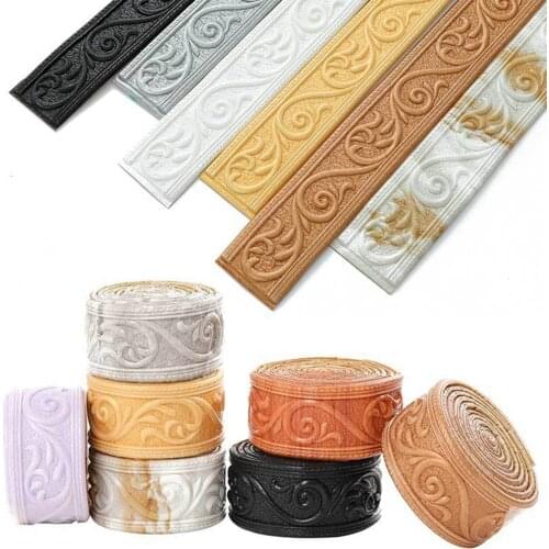 2.3m*6cm XPE Foam Self-adhesive 3D Waistline Baseboard Wall Stickers Waterproof Anti-collision Background Wall Edge Decor