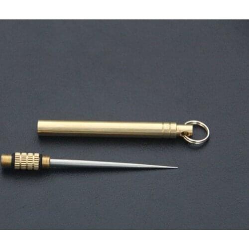 2 Pieces Pocket Titanium Warehouse Toothpick Holders Waterproof Fruit Fork T8WE