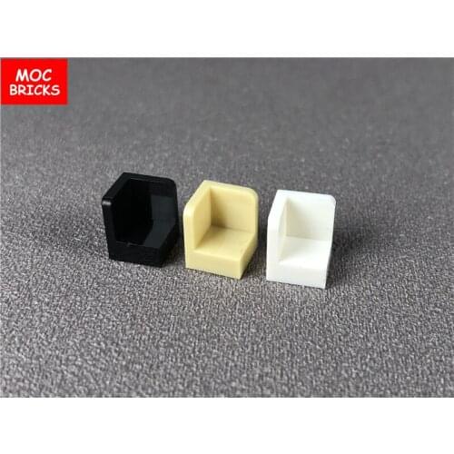 20pcs/lot DIY white & Black & Tan Yellow Panel 1X1X1 Corner fit with 6231 building block Figure toys for children Xmas gift