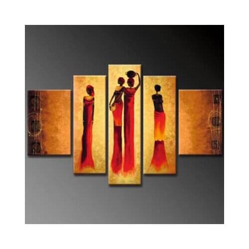 5pcs Hand Painted Common Destination-Modern Canvas Art Wall Decor-Abstract Oil Painting Wall Art
