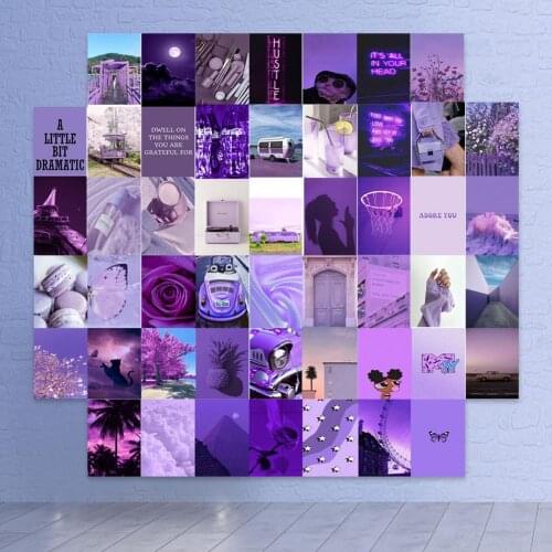 50PCS Postcard Photo Collage Set Wall Collage Kit Exqusite Aesthetic Posters Bedroom Decor
