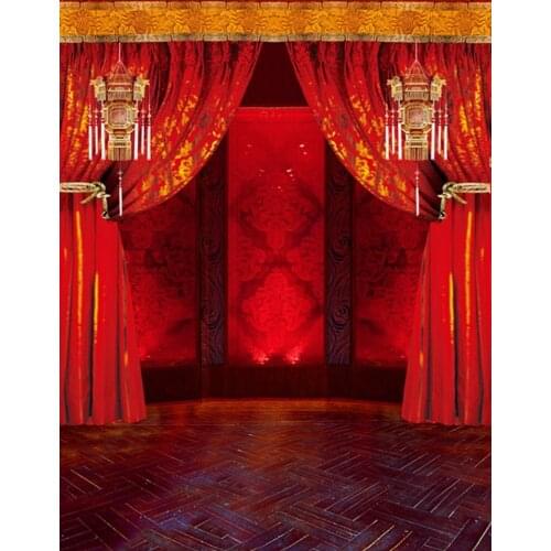 5x7ft Chinese Red Room for Wedding Photography Backdrops Photo Props Studio Background