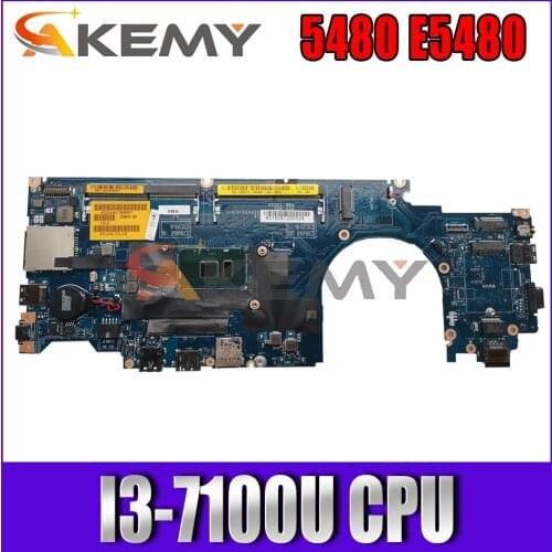 Akemy I3-7100U FOR Dell Latitude 5480 E5480 Laptop Motherboard CDM70 LA-E081P CN-04X333 4X333 TXD2X Mainboard