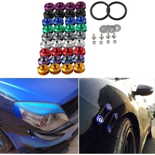 JDM Style Aluminum Bumper Quick Release Fasteners Fender Washers For Honda Civic Integra And Universal Car with Logo