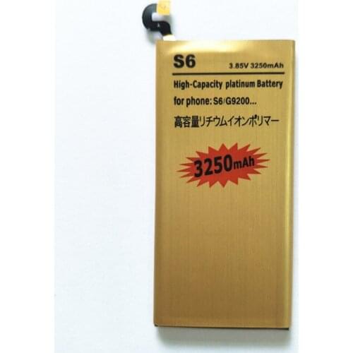 AZK Gold S6 Battery 3250mAh EB-BG920ABA For Samsung GALAXY S6 G9200 G9208 G9209 SM-G920F G920I G920 G920A G920V G920T G920F