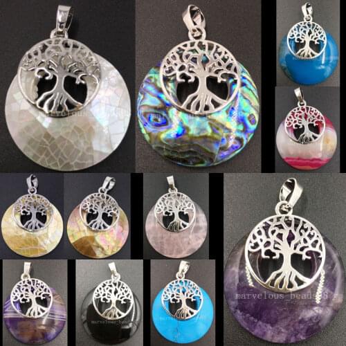 Free shipping Fashion Jewelry abalone Mother of pearl Shell Crystal Carnelian Round Pendant Bead WB611