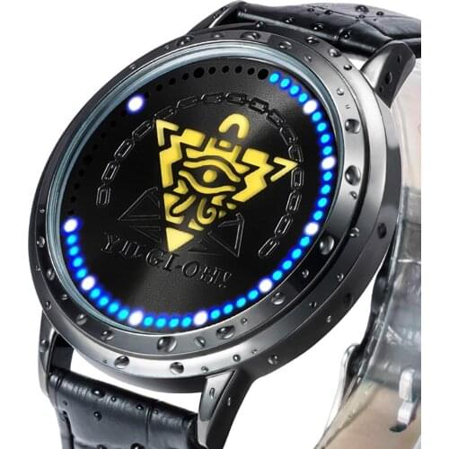 Yu-Gi-Oh Led Watch Waterproof Touch Screen Digital Light Watch Wristwatch Duel Monster Yugi Mutou Pyramid Cosplay Props Gift New