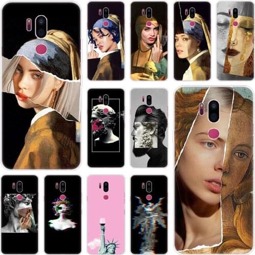 Collage David Mona Lisa art Case For LG G5 G6 Mini G7 G8 G8S V20 V30 V40 V50 ThinQ Q6 Q7 Q8 Q9 Q60 W10 W30 Aristo 2 X Power 2 3