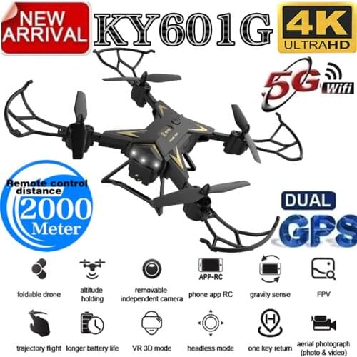 Nicce New Arrival GPS KY601G Drone Quadcopter 2000 Meters Control Distance RC Helicopter Drone with 5G 4K HD Camera KY601S