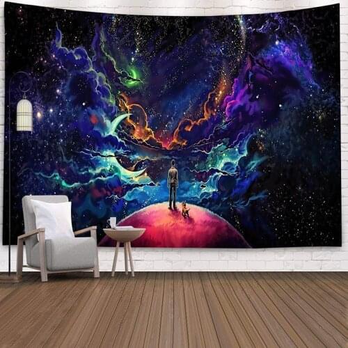 India Mandala Tapestry Wall Hanging Sun Moon Tarot Wall Tapestry Wall Carpet Psychedelic Tapiz Witchcraft Wall Cloth Tapestries