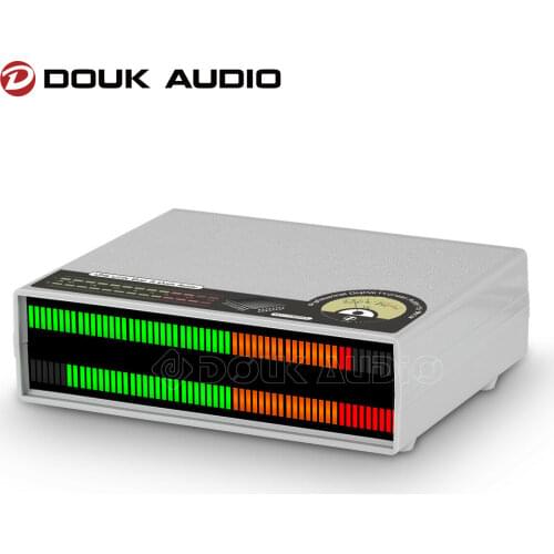 Douk Audio 56 Bit Sound Level Meter Audio Display Analyzer LED Music Spectrum Visualizer Desktop Lamps for Home Stereo System