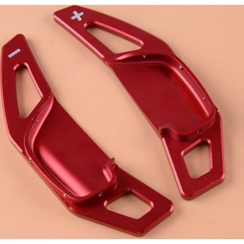 DWCX 1 Pair Red Steering Wheel Shift Paddle Accessories Car Fit For Toyota Corolla Camry RAV4 Zelas Mark 2013 2014 2015 2016