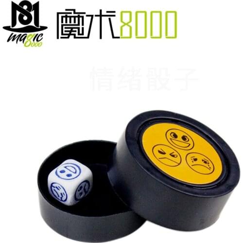 Magic Prediction Dice Magic Trick See Thru The Box Emotional Dice Emotions Dices Close Up Magic Trick Telepathy Face Magic