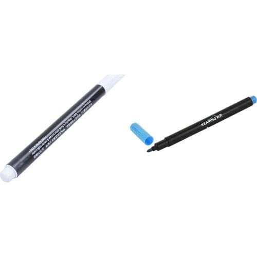 PPYY-2 Pcs Fabric Marker Pens Permanent Colors for DIY Textile Clothes T-Shirt Shoes,Blue & White