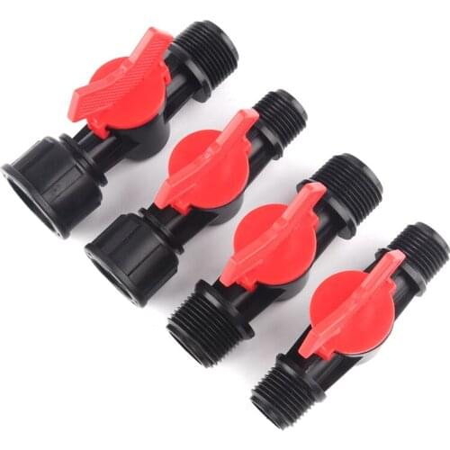 2pcs 1/2" 3/4" Threaded Mini Ball Valve Hi-Quality Garden Water Connectors Drip Irrigation Valve Hose Switch Water Controllers