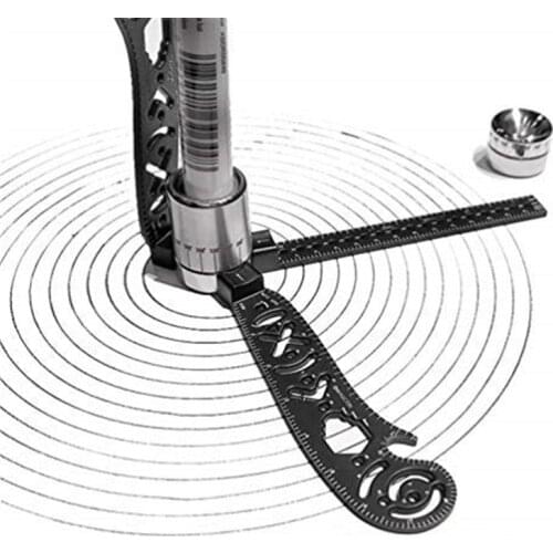 Multifunctional Drawing Ruler Magnetic Map Protractor Sewing Tools Circles Compass Bend Measure Tailors Pattern Student Supplies