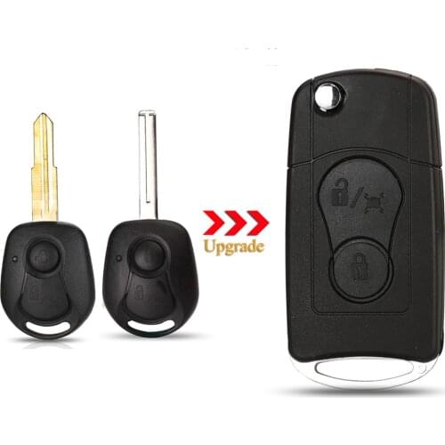 Kutery 10pcs 2 Buttons Modified Remote Car Key Shell For Ssangyong Actyon Kyron Rexton Ⅱ Rexton W