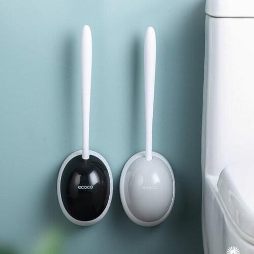 Household Nordic Toilet Brush Set Creative Wall-mounted Bathroom Toilet Brush Silicone Flex Shelf Wc Borstel Home Items DH50MTS