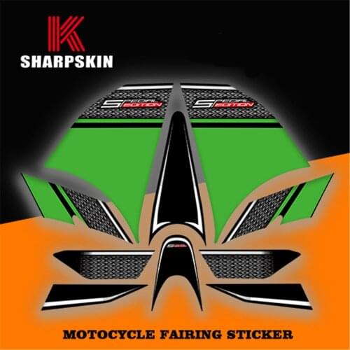 KSHARPSKIN motorcycle sticker fairing reflective decal decorative film for Kawasaki Ninja 300 ninja300 2013 2014