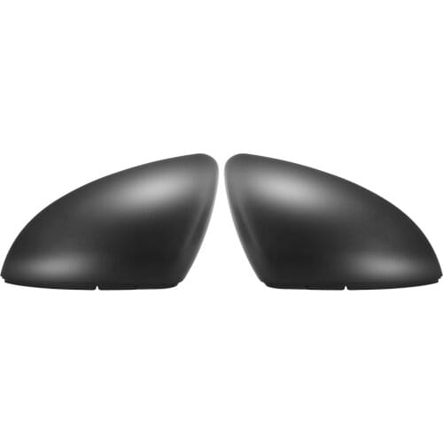 X Autohaux Pair Rear View Mirror Cover Cap Matte black Brand New Car Door Side Mirror Cover Cap for Volkswagen Golf 7 2014-2018