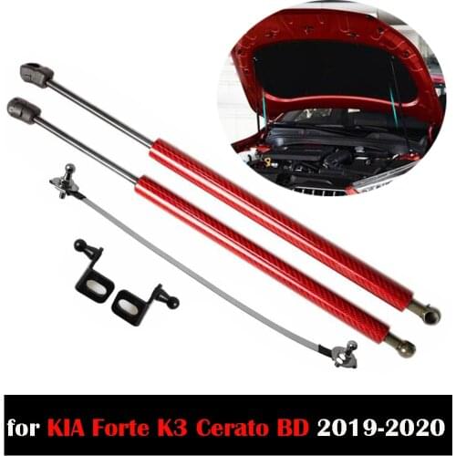 For KIA Forte K3 Cerato BD 2019-2020 Front Hood Bonnet Modify Gas Struts Lift Support Gas Shock Carbon fiber Damper