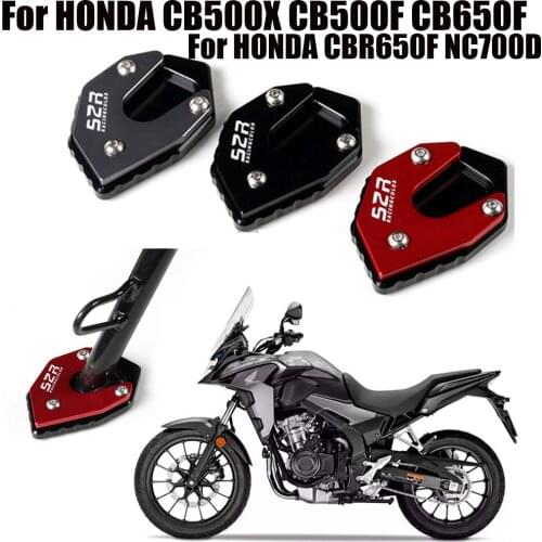 For HONDA CB500X CB500F CB650F CBR650F NC700D Motorcycle CNC Kickstand Foot Side Stand Extension Pad Support Plate Enlarge Stand