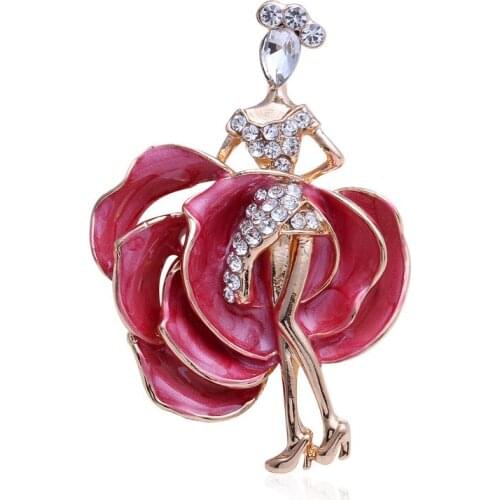 Version of high-grade popular Brooch fashion atmosphere dancing girl clothing accessories popular pin accessories