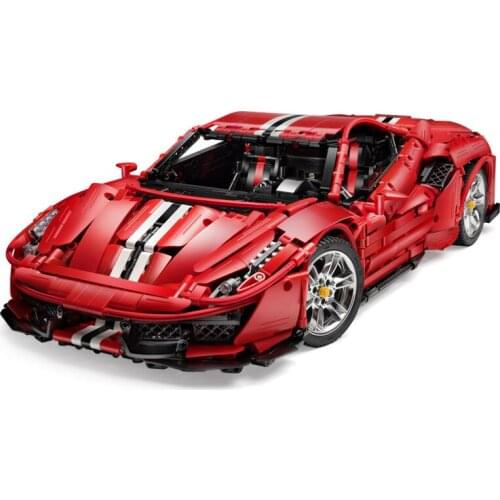 Rc Stunt Car 488 Building Block Car Remote Control Electric Super Sports Car Adult Assembled Ferrari Model Assembly Model