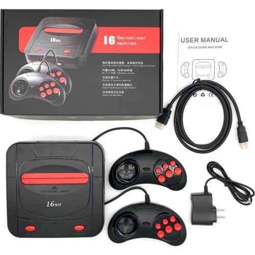 Coolbaby Retro Video Game Console HDMI 16 Home Game Console Support card built in 188 games with wired game gamepads for Sega