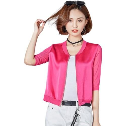 Solid Thin Elegant Women Shirts 2021 Summer New V-Neck Half-Sleeved Slim Office Lady Elegant Outwear Coat Tops
