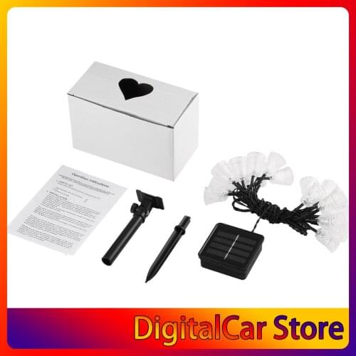 Garden Decoration Solar String Lights 20 LEDs Bells Fairy String Light for Outdoor Halloween Thanksgiving Party Christmas