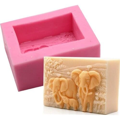 3D elephant silicone mold cake decoration tool chocolate mold candy mold soap tool J147