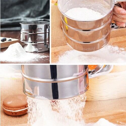 Stainless Steel Sieve Cup Powder Flour Sieve Mesh Baking Tools Pastry Tool