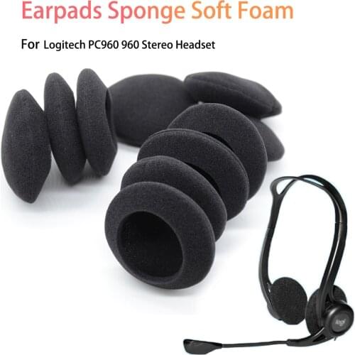 Replacement Soft Ear Pads Cushion Cover Earpads foam for Logitech PC960 960 Stereo Headset USB Earphone Pillow