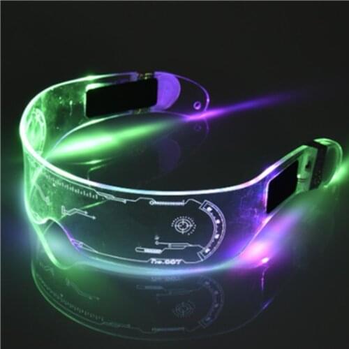 SW 1PC Colorful Luminous Sunglasses LED Light Up Visor Eyeglasses for Bar KTV Easter Festival Birthday Party New Year Decoration