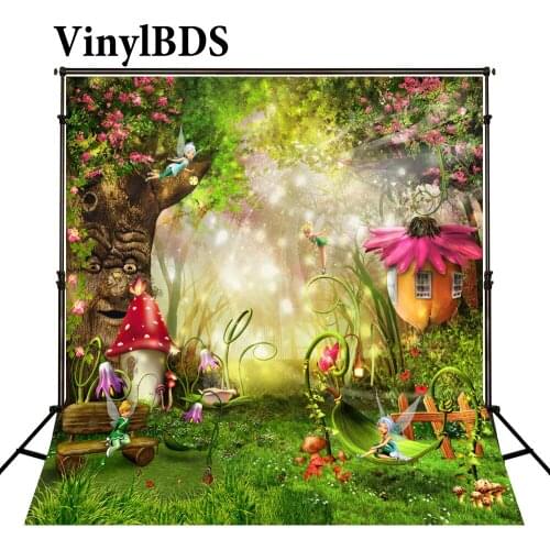 VinylBDS Background 5x7ft Newborn Background Backdrops Cartoon Forest Background Children Tapestry Photocall Infantil Party