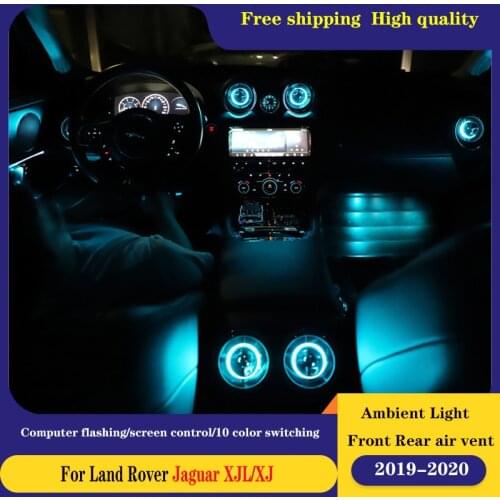 Car Interior Lighting Auto Ambient light lamp + front rear vent for Land Rover Jaguar XJL/XJ atmosphere lamp Ambient light