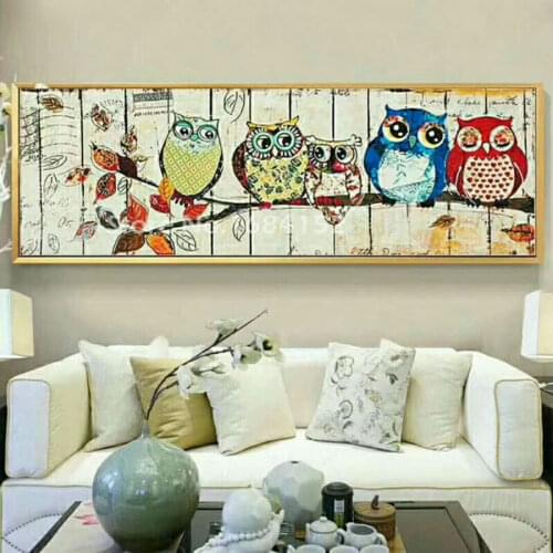 Needlework 5D Diamond Painting Cross Stitch Resin Whole Crystle Mosaic Picture Diamond Embroidery cartoon owl Craft A342