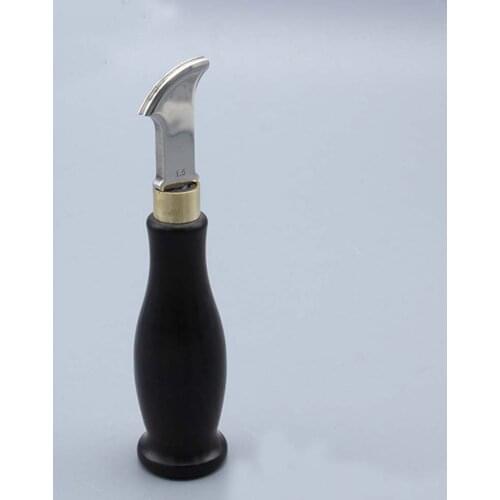 High Quality Leather Edge Creaser Stainless Steel Blade Ebony Blackwood Handle Marking Edge Decorate Line Tool Leathercraft