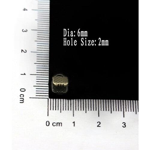 1200pcs/lot Antique Bronze Plated End Caps Crimp Beads Tips 6mm Fit for Brcelet DH-FKG001-77