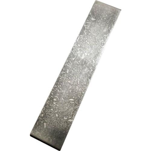 Damascus Steel Billet Patterned Steel Cutter Embryo Forging Materials Quenched Smoothed for Cutter DIY Multipurpose Material