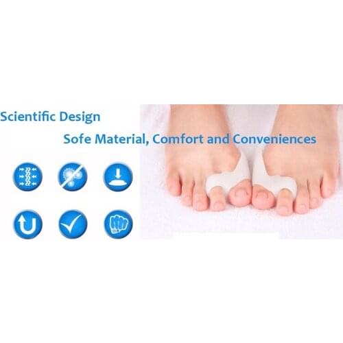 1 Pair Cushion Aid Silica Gel Toe Separator Stretchers Alignment Bunion Pain Relief Dropshipping DFA