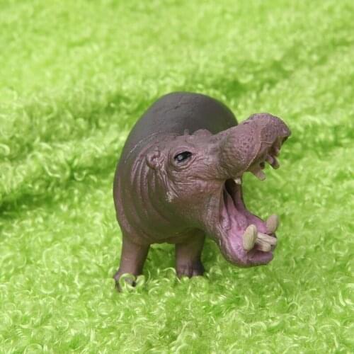 1Pc Plastic Zoo Animal Figure Model Tiger Leopard Hippo Giraffe Kids Toy W30