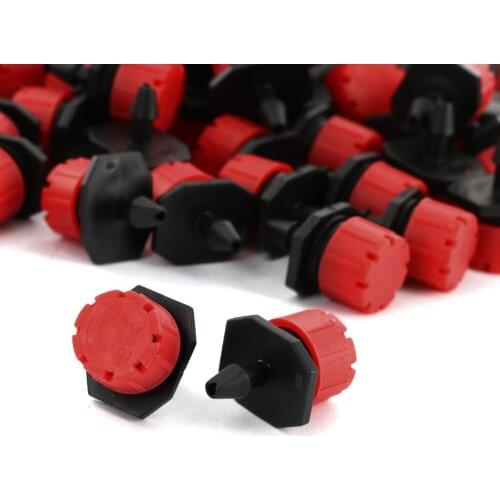 100Pcs Micro Irrigation Sprinklers Adjustable Emitters Stake Water Drippers