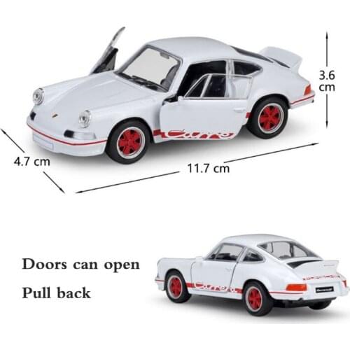 12CM 1:36 Scale 1973 Carrera RS Sports Classic Car Vehicle Alloy Diecast Auto Car Model Gifts Car Toys Vintage car For Children